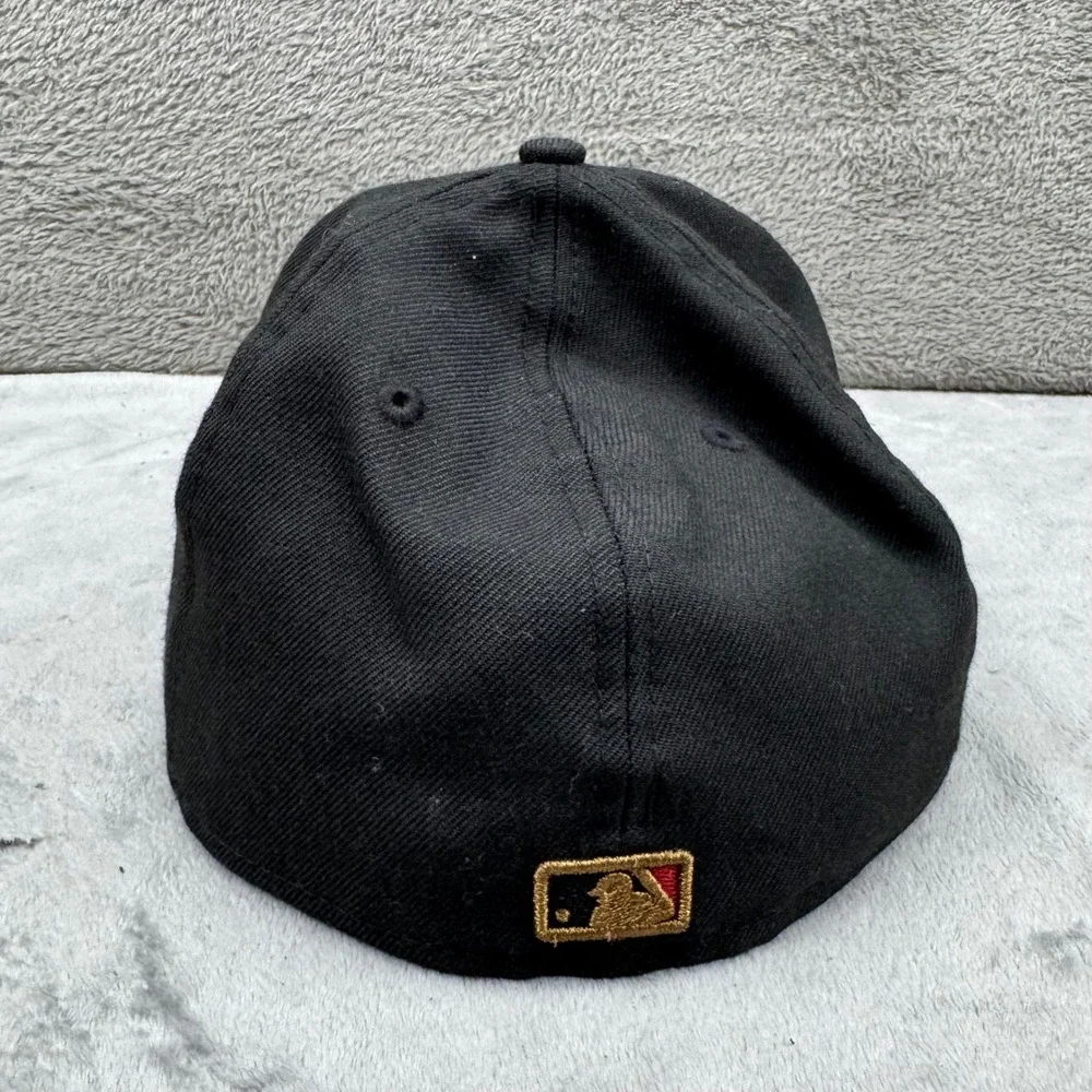 New Era 59FIFTY Arizona Diamondbacks Hat‎ Men 7 1/2 Black Excellent MLB Fitted
